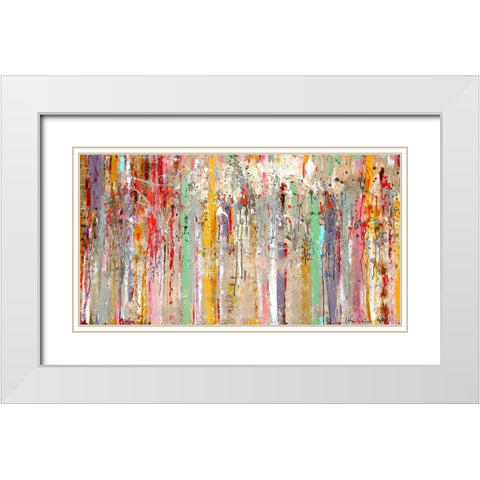 Vertical Reflections White Modern Wood Framed Art Print with Double Matting by Herckenrath, Ingeborg