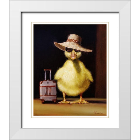 Jet Setter White Modern Wood Framed Art Print with Double Matting by Heffernan, Lucia