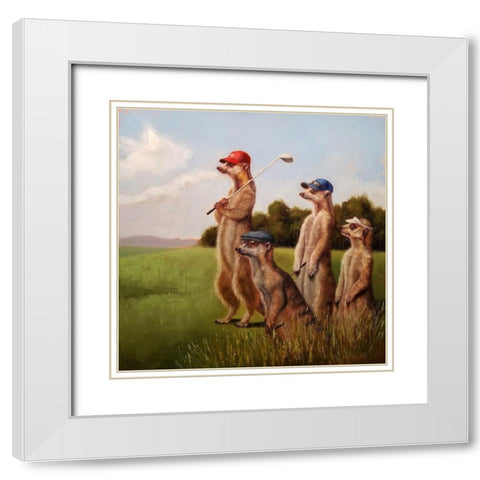 Mens Day White Modern Wood Framed Art Print with Double Matting by Heffernan, Lucia