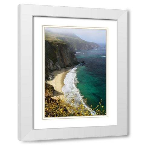 Big Sur Coast White Modern Wood Framed Art Print with Double Matting by Hiers, Winthrope