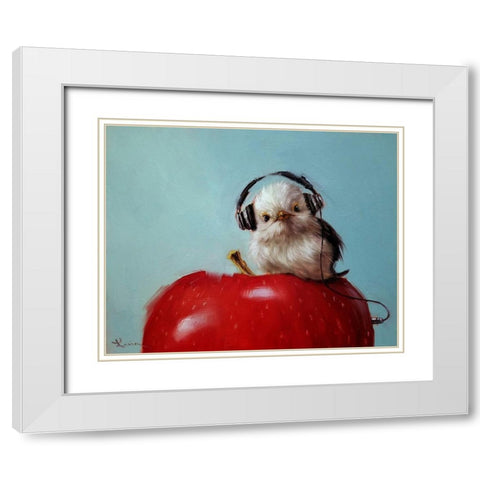 Apple Music White Modern Wood Framed Art Print with Double Matting by Heffernan, Lucia
