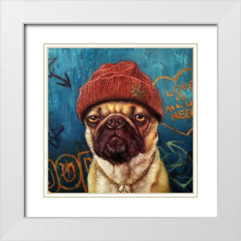 Insomnia White Modern Wood Framed Art Print with Double Matting by Heffernan, Lucia