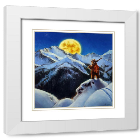 Night Patrol 2 White Modern Wood Framed Art Print with Double Matting by Heffernan, Lucia