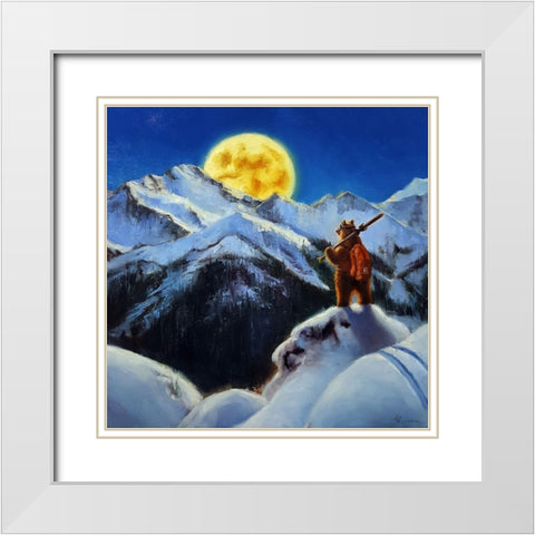 Night Patrol 2 White Modern Wood Framed Art Print with Double Matting by Heffernan, Lucia