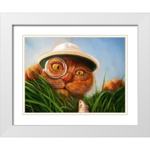 Explorer White Modern Wood Framed Art Print with Double Matting by Heffernan, Lucia