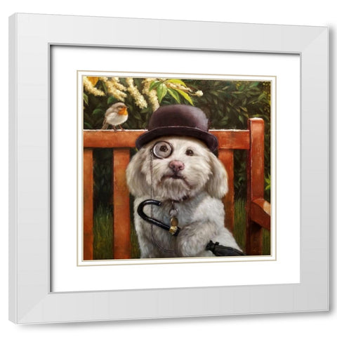 Alfie White Modern Wood Framed Art Print with Double Matting by Heffernan, Lucia
