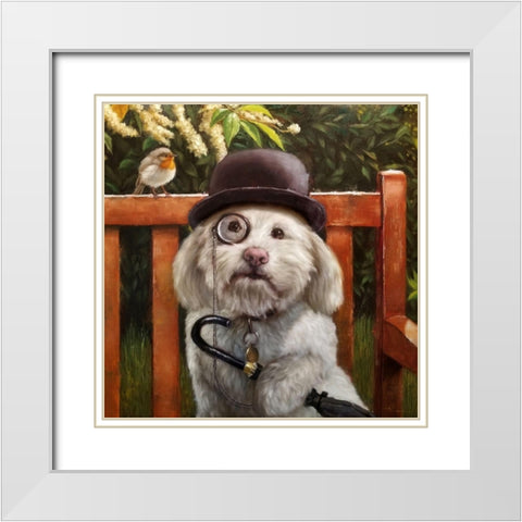 Alfie White Modern Wood Framed Art Print with Double Matting by Heffernan, Lucia