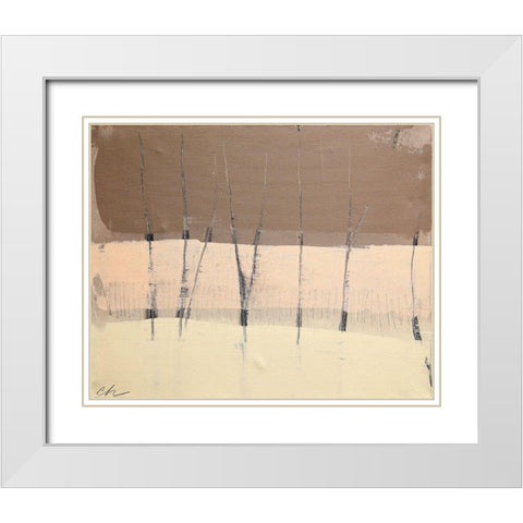 Silence White Modern Wood Framed Art Print with Double Matting by Hendrick, Cathe