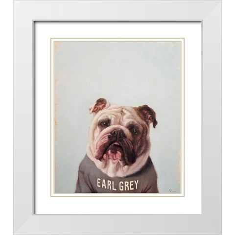 Earl Gray White Modern Wood Framed Art Print with Double Matting by Heffernan, Lucia