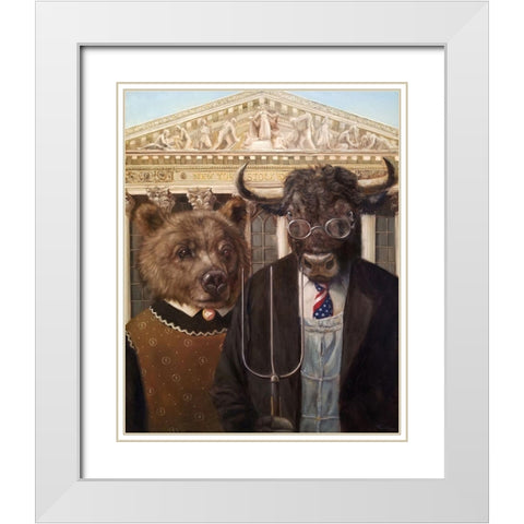 Wallstreet Gothic 2 White Modern Wood Framed Art Print with Double Matting by Heffernan, Lucia