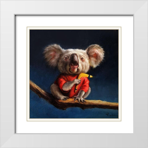 Outback Fun White Modern Wood Framed Art Print with Double Matting by Heffernan, Lucia