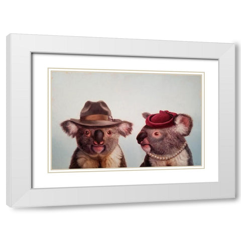 Mates White Modern Wood Framed Art Print with Double Matting by Heffernan, Lucia