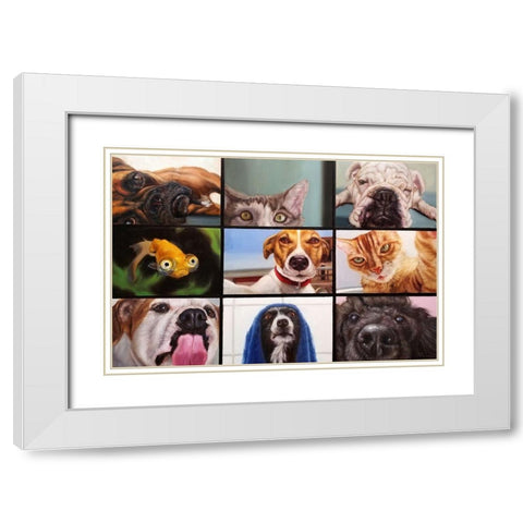 Animal Zoom White Modern Wood Framed Art Print with Double Matting by Heffernan, Lucia