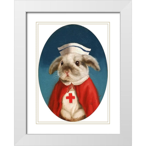 Night Shift White Modern Wood Framed Art Print with Double Matting by Heffernan, Lucia