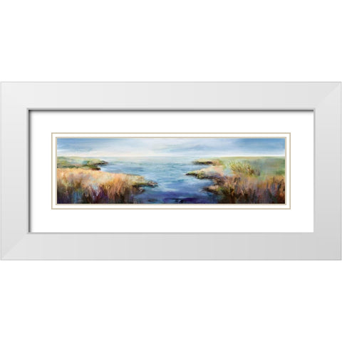 Enjoying The View White Modern Wood Framed Art Print with Double Matting by Hale, Karen