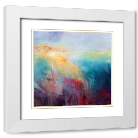 Luminous Energy White Modern Wood Framed Art Print with Double Matting by Hale, Karen