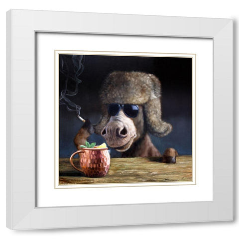 Moscow Mule White Modern Wood Framed Art Print with Double Matting by Heffernan, Lucia