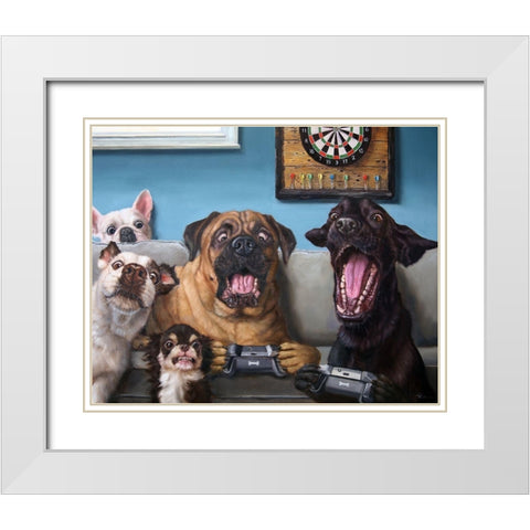 Gamers White Modern Wood Framed Art Print with Double Matting by Heffernan, Lucia