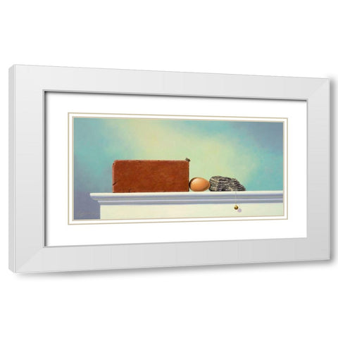 Between a Rock and hard Place White Modern Wood Framed Art Print with Double Matting by Herzog, Linda Ridd
