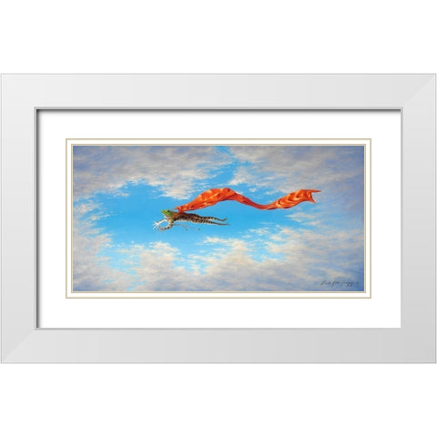 Super Fred White Modern Wood Framed Art Print with Double Matting by Herzog, Linda Ridd