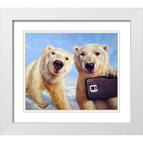 Polargram White Modern Wood Framed Art Print with Double Matting by Heffernan, Lucia