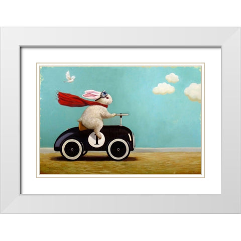Road Trip White Modern Wood Framed Art Print with Double Matting by Heffernan, Lucia