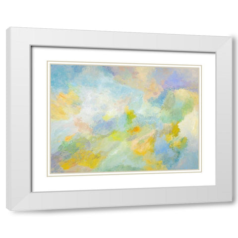 Sky Light White Modern Wood Framed Art Print with Double Matting by Heller, Marsha