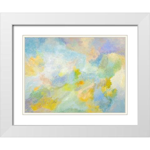 Sky Light White Modern Wood Framed Art Print with Double Matting by Heller, Marsha
