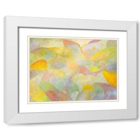 Curving Forms White Modern Wood Framed Art Print with Double Matting by Heller, Marsha