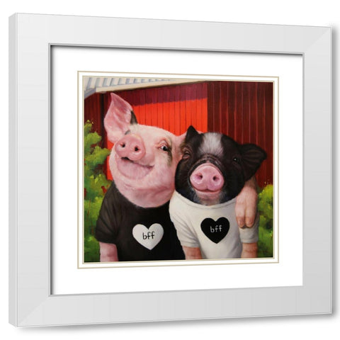BFF White Modern Wood Framed Art Print with Double Matting by Heffernan, Lucia