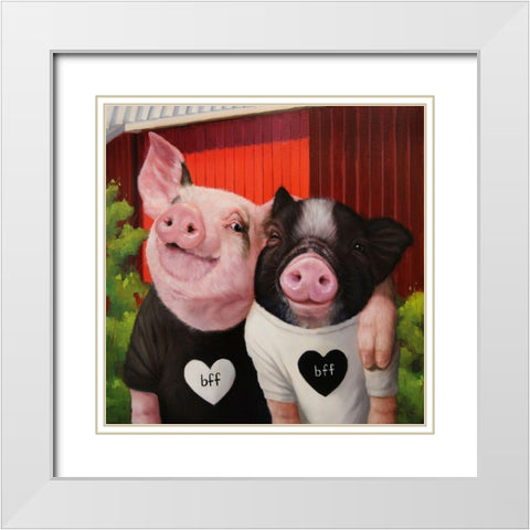 BFF White Modern Wood Framed Art Print with Double Matting by Heffernan, Lucia