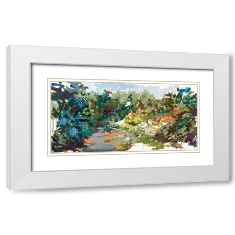 Bethâ€™s Garden White Modern Wood Framed Art Print with Double Matting by Hastie, Joanne