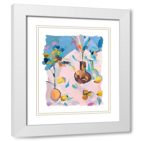 Still Life 25 White Modern Wood Framed Art Print with Double Matting by Hastie, Joanne