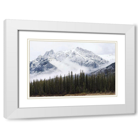 Adventure Mountain White Modern Wood Framed Art Print with Double Matting by Henriksen, Jennifer