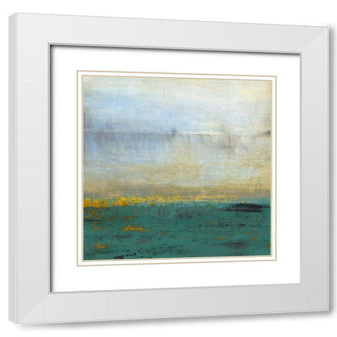 Horizons White Modern Wood Framed Art Print with Double Matting by Hile, Scott