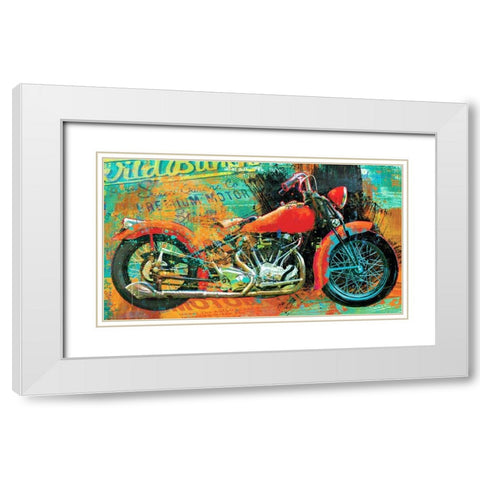 Hardtail Tangerine White Modern Wood Framed Art Print with Double Matting by Hastings, Porter