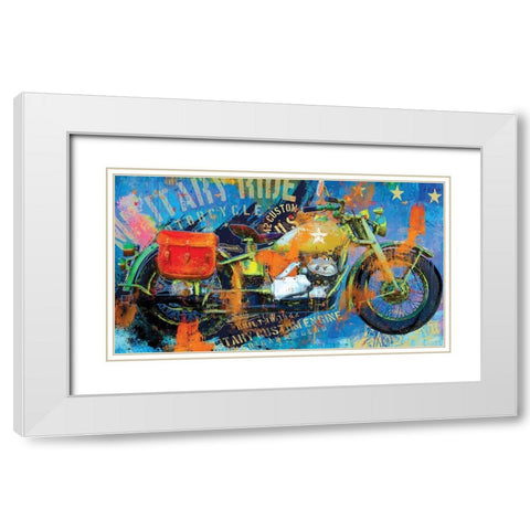 Spirit of 42 White Modern Wood Framed Art Print with Double Matting by Hastings, Porter