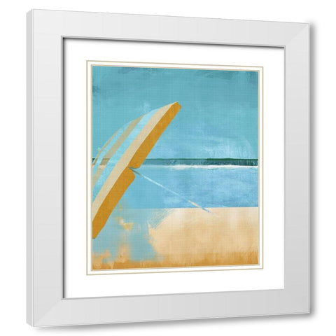 Tides White Modern Wood Framed Art Print with Double Matting by Hastings, Porter