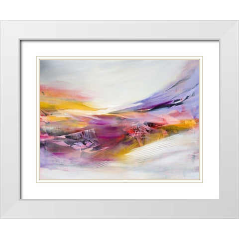Chasing Time White Modern Wood Framed Art Print with Double Matting by Hale, Karen