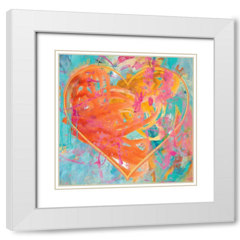Gumdrop Summer White Modern Wood Framed Art Print with Double Matting by Hastings, Porter