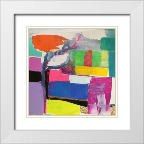 Aloha White Modern Wood Framed Art Print with Double Matting by Hendrick, Cathe