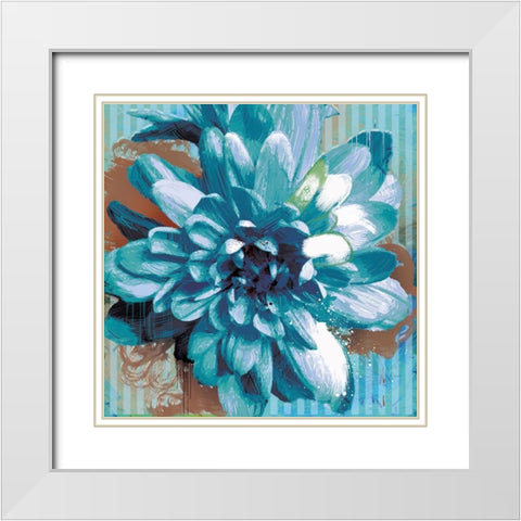 Boom Bloom No. 1 White Modern Wood Framed Art Print with Double Matting by Hastings, Porter