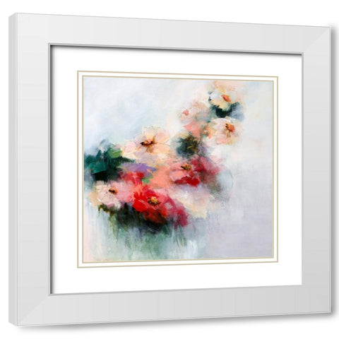 May Flowers White Modern Wood Framed Art Print with Double Matting by Hale, Karen