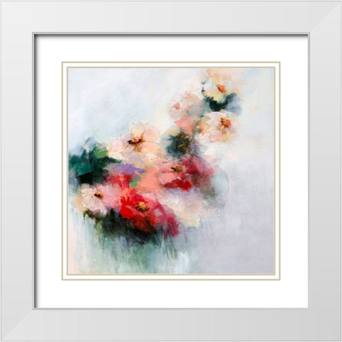 May Flowers White Modern Wood Framed Art Print with Double Matting by Hale, Karen