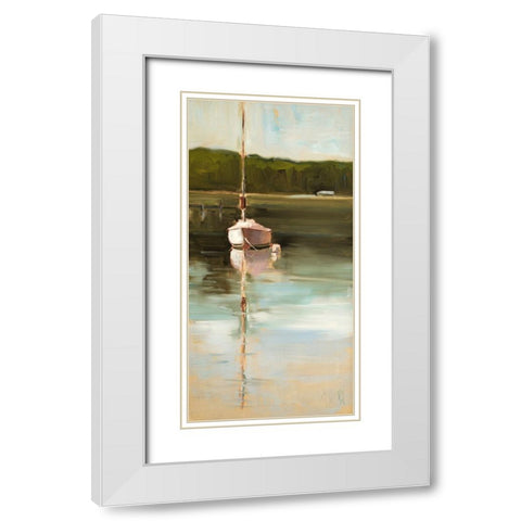 Calm Waters White Modern Wood Framed Art Print with Double Matting by Hootnick, Sally