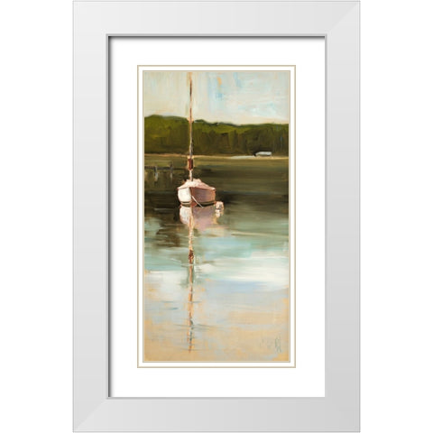 Calm Waters White Modern Wood Framed Art Print with Double Matting by Hootnick, Sally