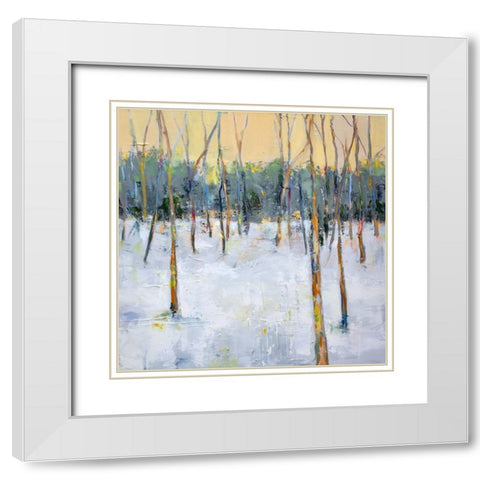 Forest White Modern Wood Framed Art Print with Double Matting by Hootnick, Sally