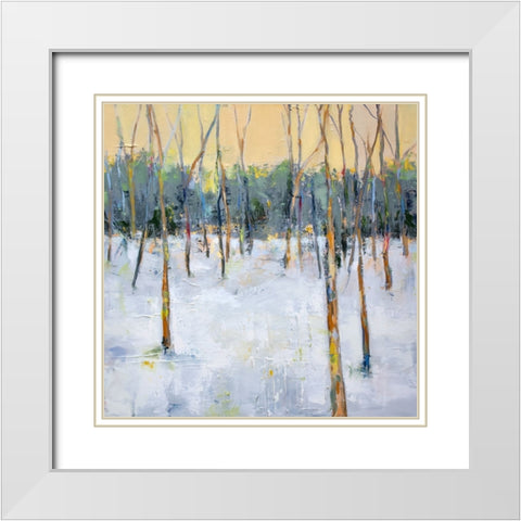 Forest White Modern Wood Framed Art Print with Double Matting by Hootnick, Sally