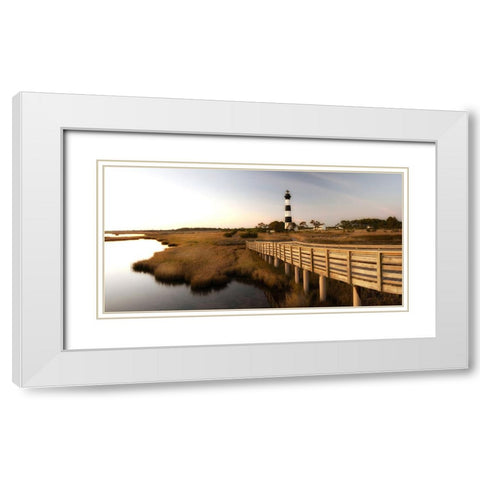 Bodie Panorama White Modern Wood Framed Art Print with Double Matting by Head, Danny