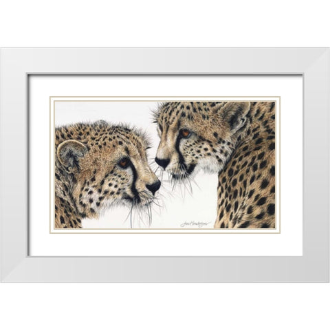 A Special Bond White Modern Wood Framed Art Print with Double Matting by Henderson, Jan